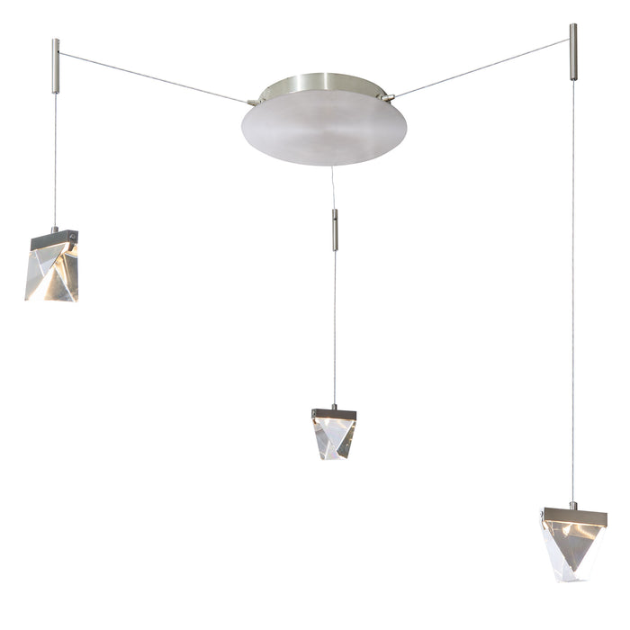 Abra Lighting Atlas 3-Light Octopus Pendant with Diamond Crystal 10071PN