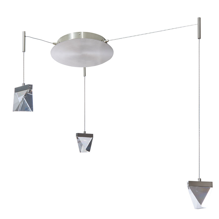 Abra Lighting Atlas 3-Light Octopus Pendant with Diamond Crystal 10071PN