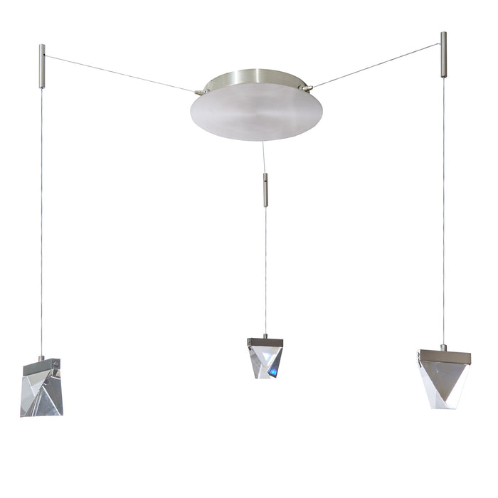 Abra Lighting Atlas 3-Light Octopus Pendant with Diamond Crystal 10071PN