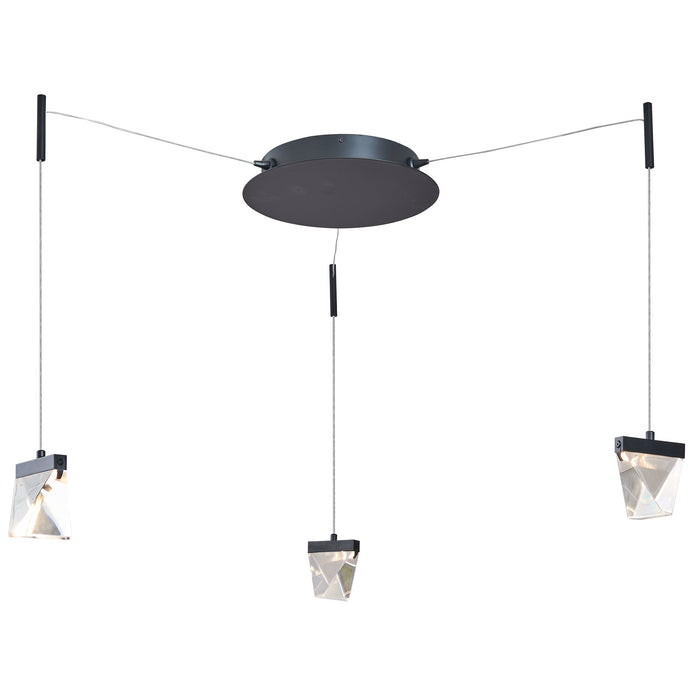 Abra Lighting Atlas 3-Light Octopus Pendant with Diamond Crystal 10071PN