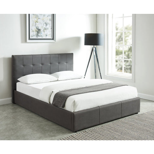 Worldwide Home Furnishings Extara-78" Platform Storage Bed-Grey 78" King Platform Bed W/Storage 101-277K-GY
