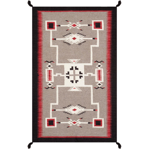Pasargad Home Tuscany Collection Reversible Wool Mocha Area Rug- 4' 2'' X 5'11'' PNT-321 4x6