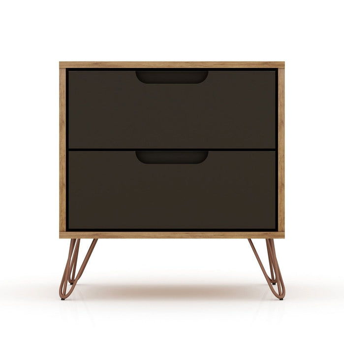 Manhattan Comfort Rockefeller 3-Piece White Dresser and Nightstand Set