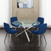 Worldwide Home Furnishings Solara Ii-Dining Table, 40"Dia-Chrome Round Dining Table 201-160-40