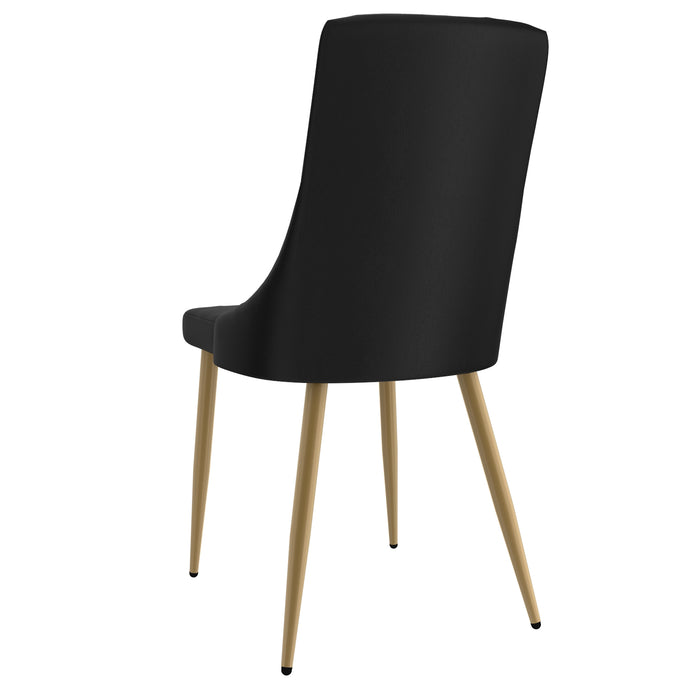 Worldwide Home Furnishings Antoine-Side Chair-Black Side Chair, Set Of 2 202-573BK