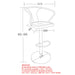 Worldwide Home Furnishings Astra-Adjustable Stool-Gunmetal Adjustable Air-Lift Stool 203-116