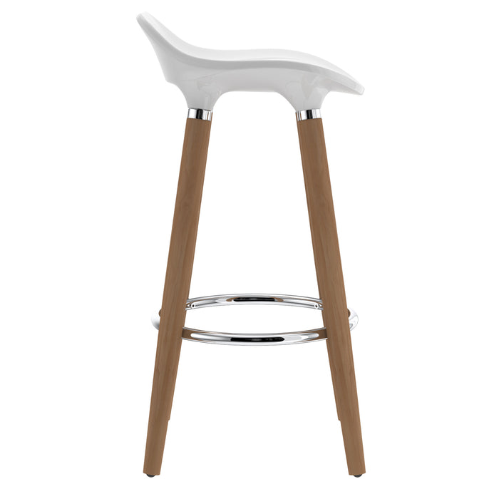 Worldwide Home Furnishings Trex-26" Counter Stool-White 26" Counter Stool, Set Of 2 203-990WT