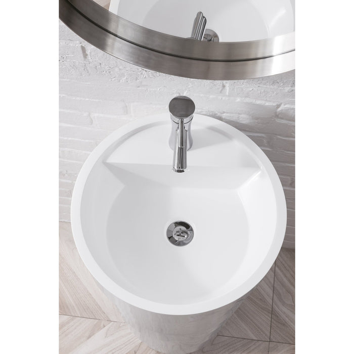 James Martin Vanities Quebec 17.5" Solid Surface Pedestal Sink