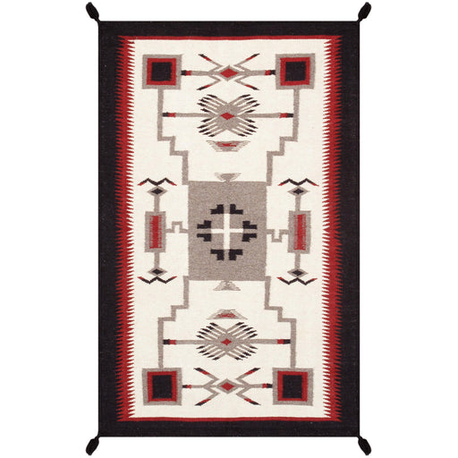 Pasargad Home Tuscany Collection Reversible Wool Ivory Area Rug- 5' 2'' X 6' 9'' PNT-319 5x7