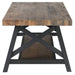 Worldwide Home Furnishings Langport-Coffee Table-Rustic Oak Rectangular Coffee Table 301-332RK