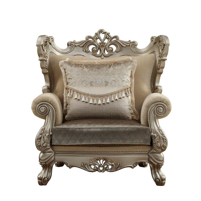 Acme Furniture Ranita Chair - Seat in Fabric & Champagne Finish 51042SEAT