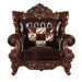Acme Furniture Forsythia Chair - Seat in Espresso Top Grain Leather Match & Walnut 53072SEAT