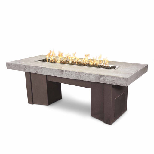 The Outdoor Plus Alameda Fire Table | Wood Grain Concrete