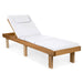 Reclining Cedar Chaise Lounger with White Cushion CL78-W