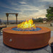 The Outdoor Plus 48" Round Unity 18" Tall Fire Pit Hammered Copper | Match Lit