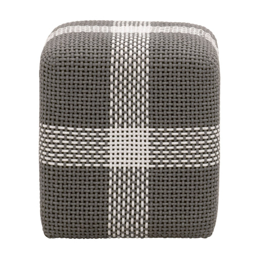 Essentials For Living Woven Cross Accent Cube 6880.DOV/WHT