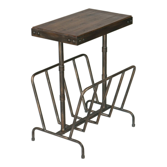 Uttermost Sonora Industrial Magazine Accent Table 25326