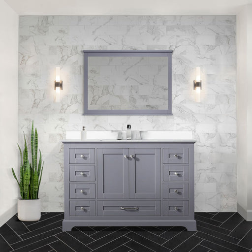Lexora Home Dukes Bath Vanity with White Quartz Countertop