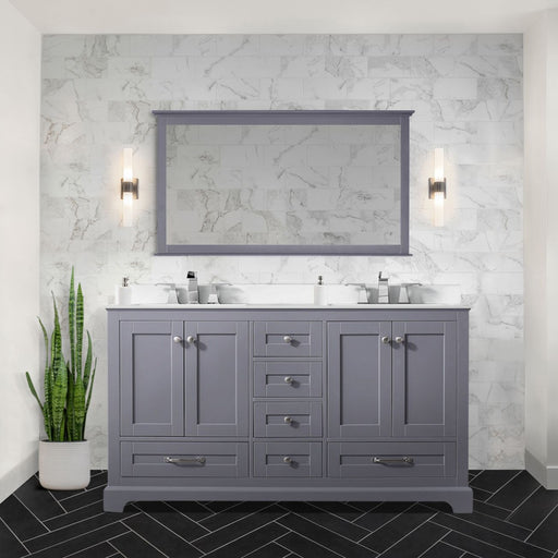 Lexora Home Dukes Bath Vanity with Cultured Marble Countertop