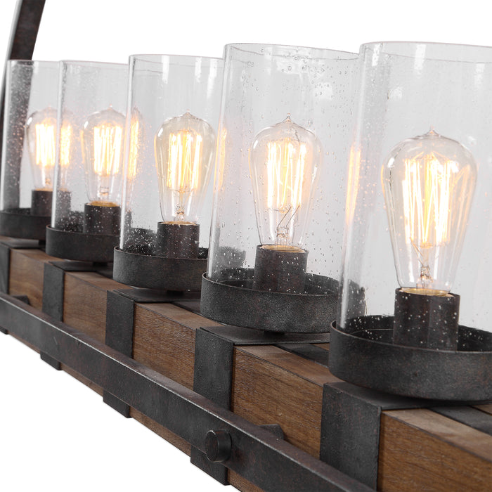 Uttermost Atwood 5 Light Rustic Linear Chandelier 21328