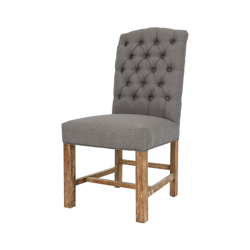 LH Imports York Dining Chair - Charcoal Grey & Natural Legs SDC05-07O