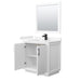 Wyndham Collection Strada 36 Inch Single Bathroom Vanity in White, Carrara Cultured Marble Countertop, Undermount Square Sink