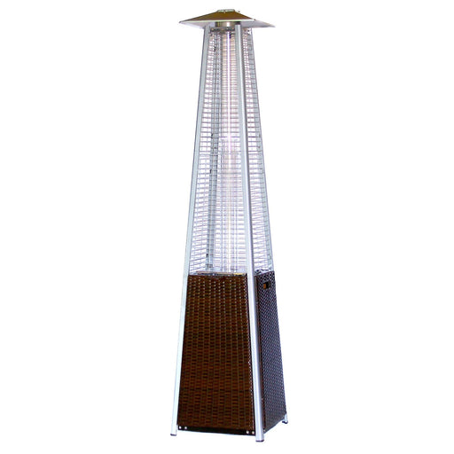 RADtec 89" Tower Flame Propane Patio Heater - Dark Brown Wicker