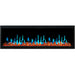 Litedeer Homes Latitude 65" Smart Electric Fireplace with Reflective Amber Glass - ZEF65XA
