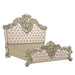 Acme Furniture Vatican E. King Bed - Fb in Pu, Light Gold & Champagne Silver Finish BD00461EK2