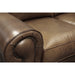 GTR Valencia 100% Top Grain Hand Antiqued Leather Traditional Sofa Taupe