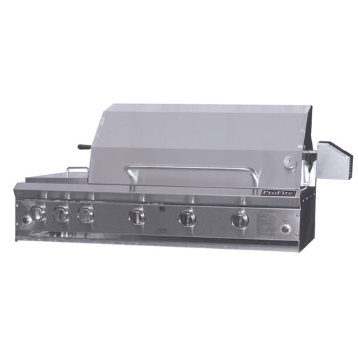 ProFire Briquette Series 48-Inch Built-In Grill Head With Rotisserie & Double Side Burner