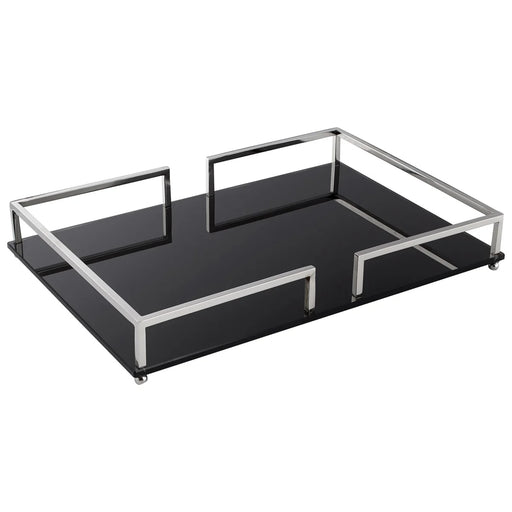 Cyan Design Contempo Noir Tray | Nickel - Large 08671