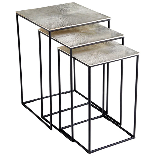 Cyan Design Irvine Nesting Tables | Raw Nickel And Black 9717