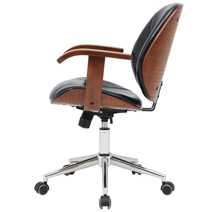 New Pacific Direct Samuel PU Bamboo Office Chair w/ Armrest 1160030-BWL