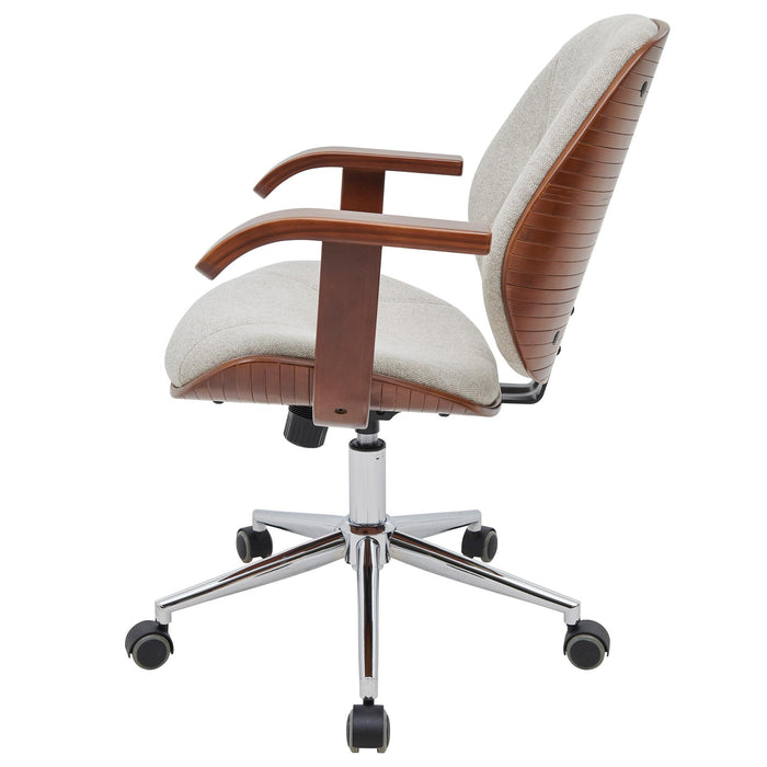 New Pacific Direct Samuel Fabric Bamboo Office Chair w/ Armrest 1160031-406WL