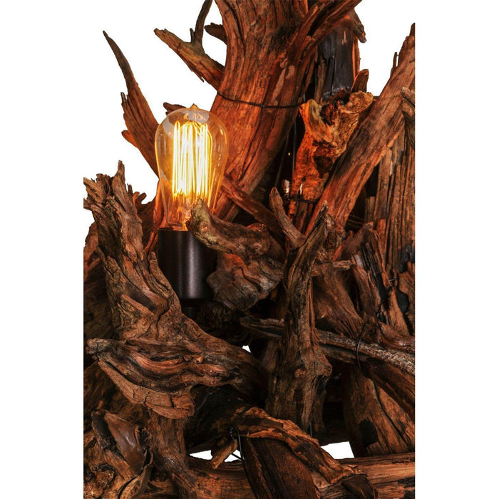 Meyda 30"W Rustic Driftwood 5 Light Chandelier
