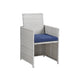 Acme Furniture Paitalyi 9pc Bistro Set in Blue Fabric & Wicker 45075