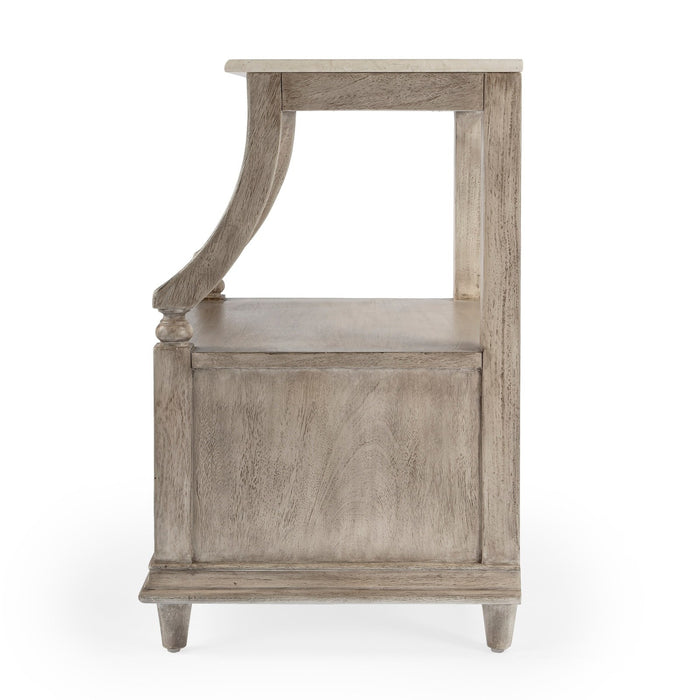 Butler Specialty Company Mabel Marble Nightstand, Gray 5519329