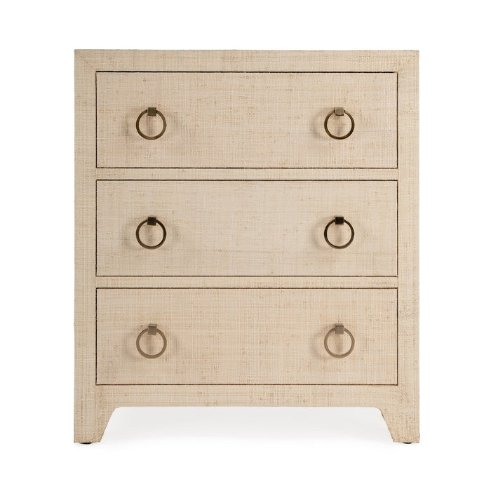 Butler Specialty Company Bar Harbor Raffia 3 Drawer Nightstand, Natural 5667362