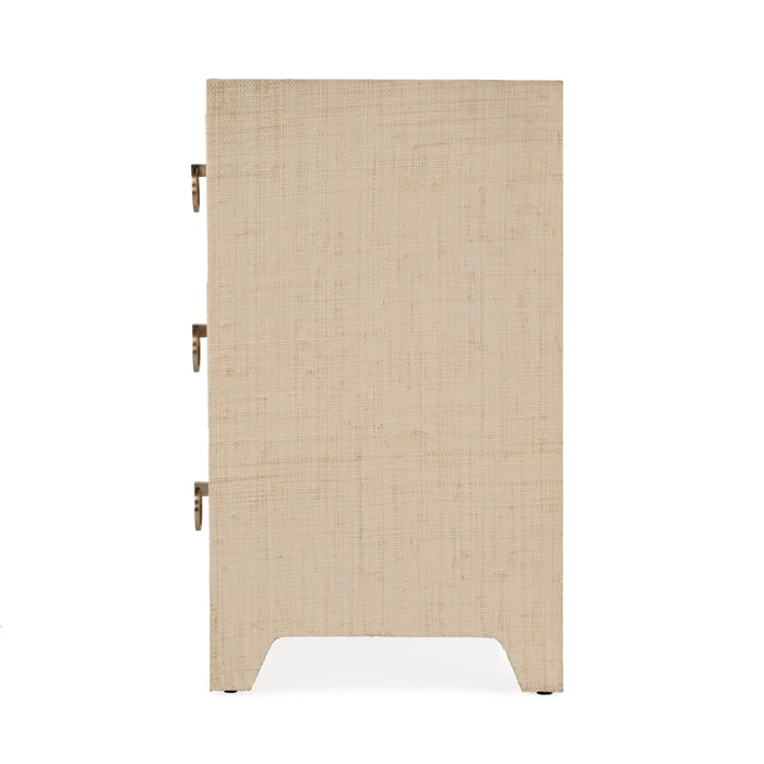 Butler Specialty Company Bar Harbor Raffia 3 Drawer Nightstand, Natural 5667362