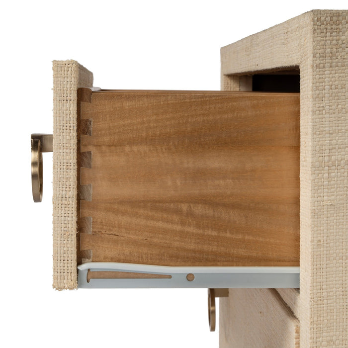 Butler Specialty Company Bar Harbor Raffia 3 Drawer Nightstand, Natural 5667362