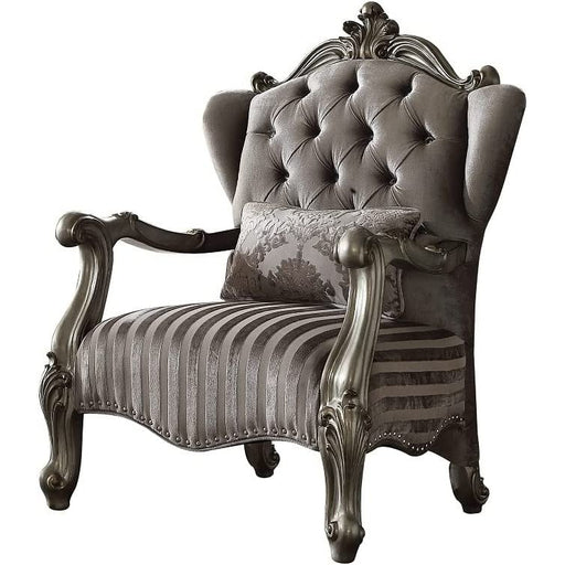Acme Furniture Betria Chair W/1 Pillow in Light Green Velvet LV01889