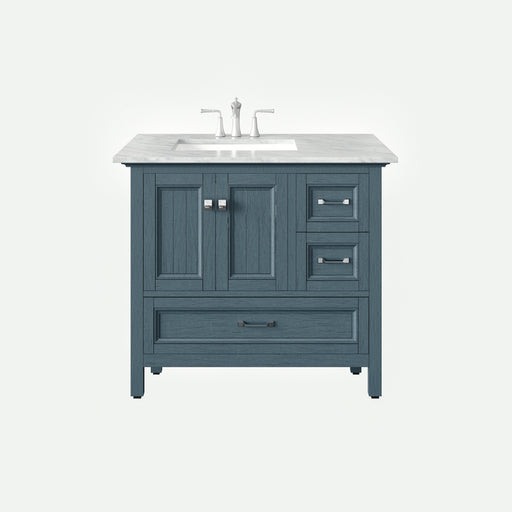 Eviva Britney 36" Blue Bathroom Vanity in Ash Blue Finish