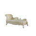 Acme Furniture Picardy Chaise Lounge W/2 Pillows in Pattern Fabric & Antique Pearl Finish 96910