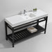 KubeBath Cisco 60" Stainless Steel Console with Acrylic Sink