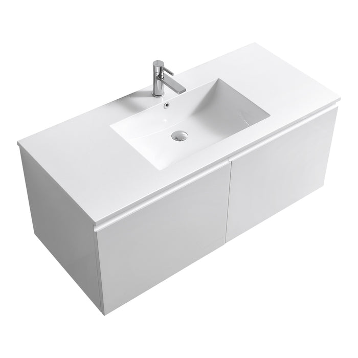 KubeBath Balli 48'' Wall Mount Modern Bathroom Vanity