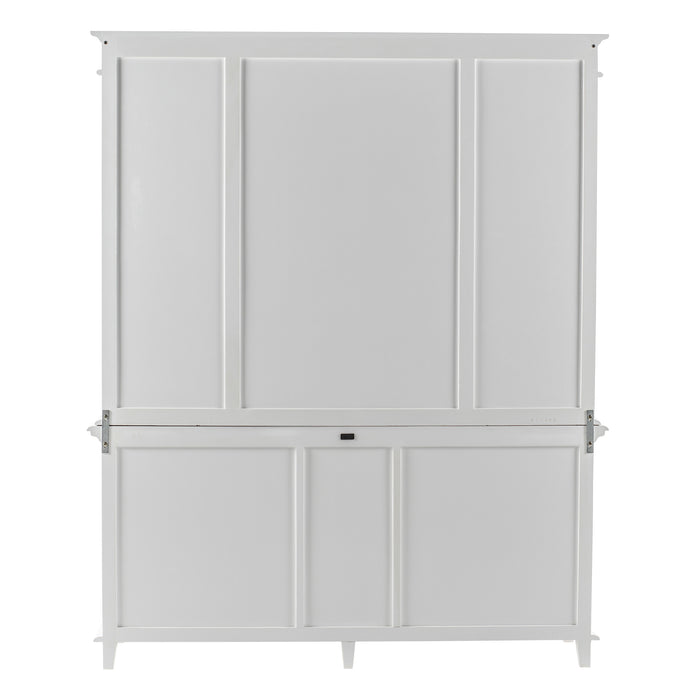 NovaSolo Skansen Kitchen Hutch Cabinet with 5 Doors 3 Drawers in Classic White BCA614
