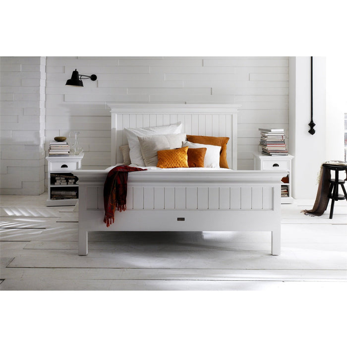 NovaSolo Halifax Queen Size Bed White BQU001