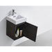 KubeBath Bliss High Gloss Gray Oak Wall Mount Modern Bathroom Vanity