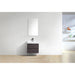 KubeBath Bliss High Gloss Gray Oak Wall Mount Modern Bathroom Vanity